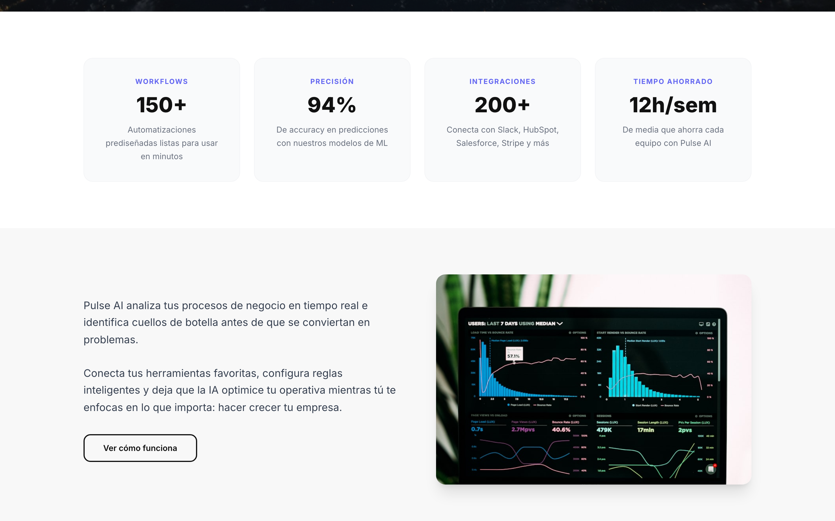 Bloque Features con grid de cards configurables