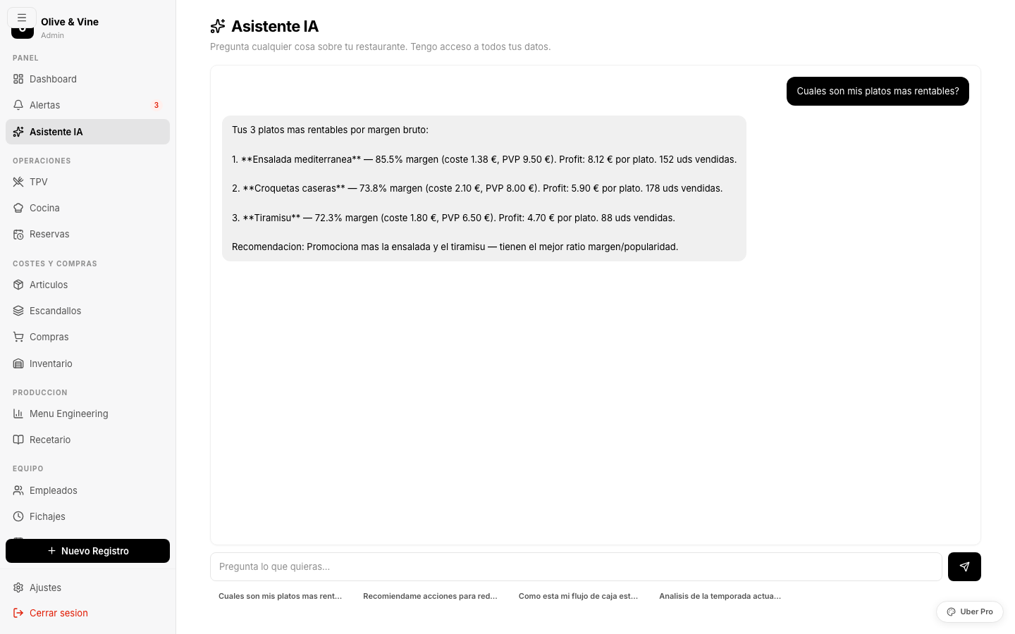 KI-Assistent für Restaurants mit Zugriff auf alle Daten