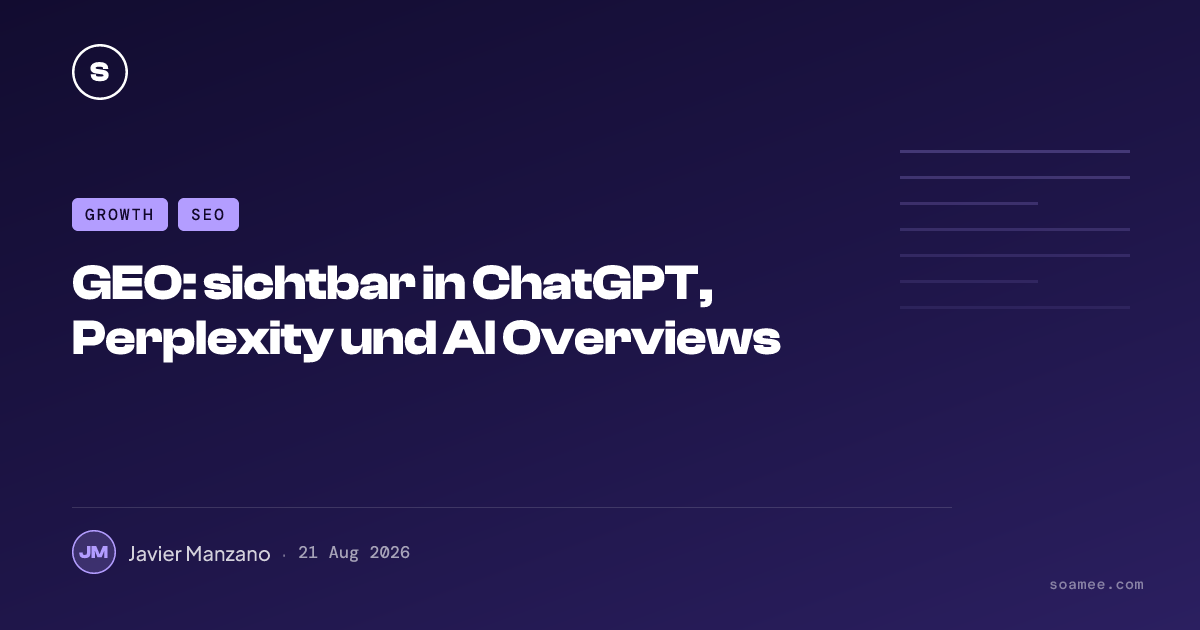 GEO: sichtbar in ChatGPT, Perplexity und AI Overviews
