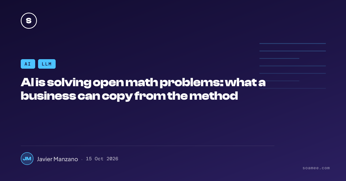 AI is solving open math problems: what a business can copy from the method
