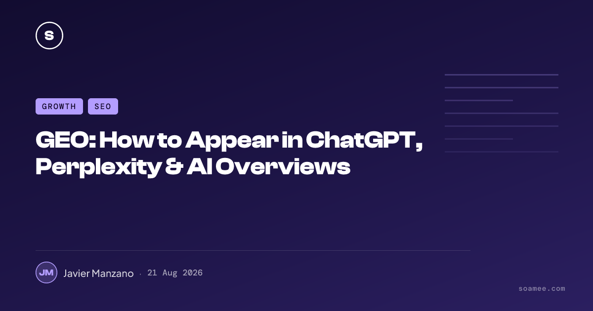 GEO: How to Appear in ChatGPT, Perplexity & AI Overviews