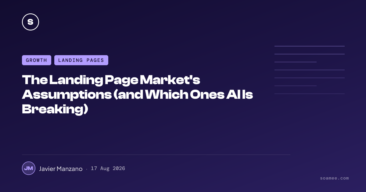 The Landing Page Market's Assumptions (and Which Ones AI Is Breaking)